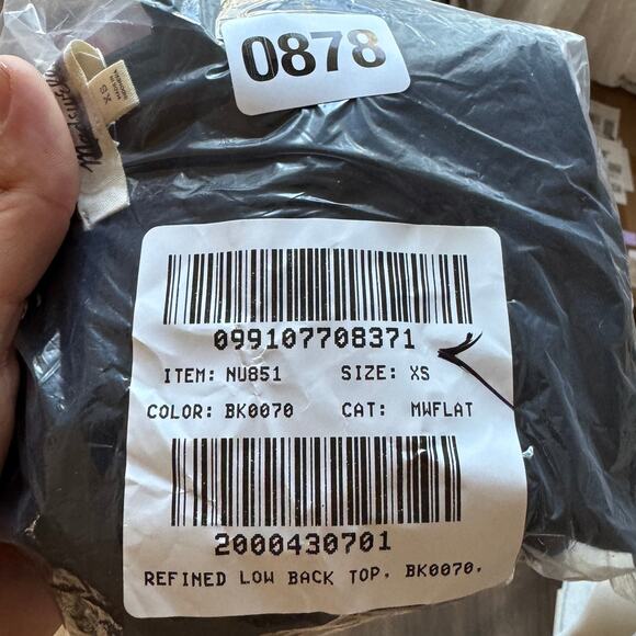 Madewell Low-Back Top WMNS XS Black Pullover Stretch Jersey Slim Fit Sleeveless - Picture 7 of 7